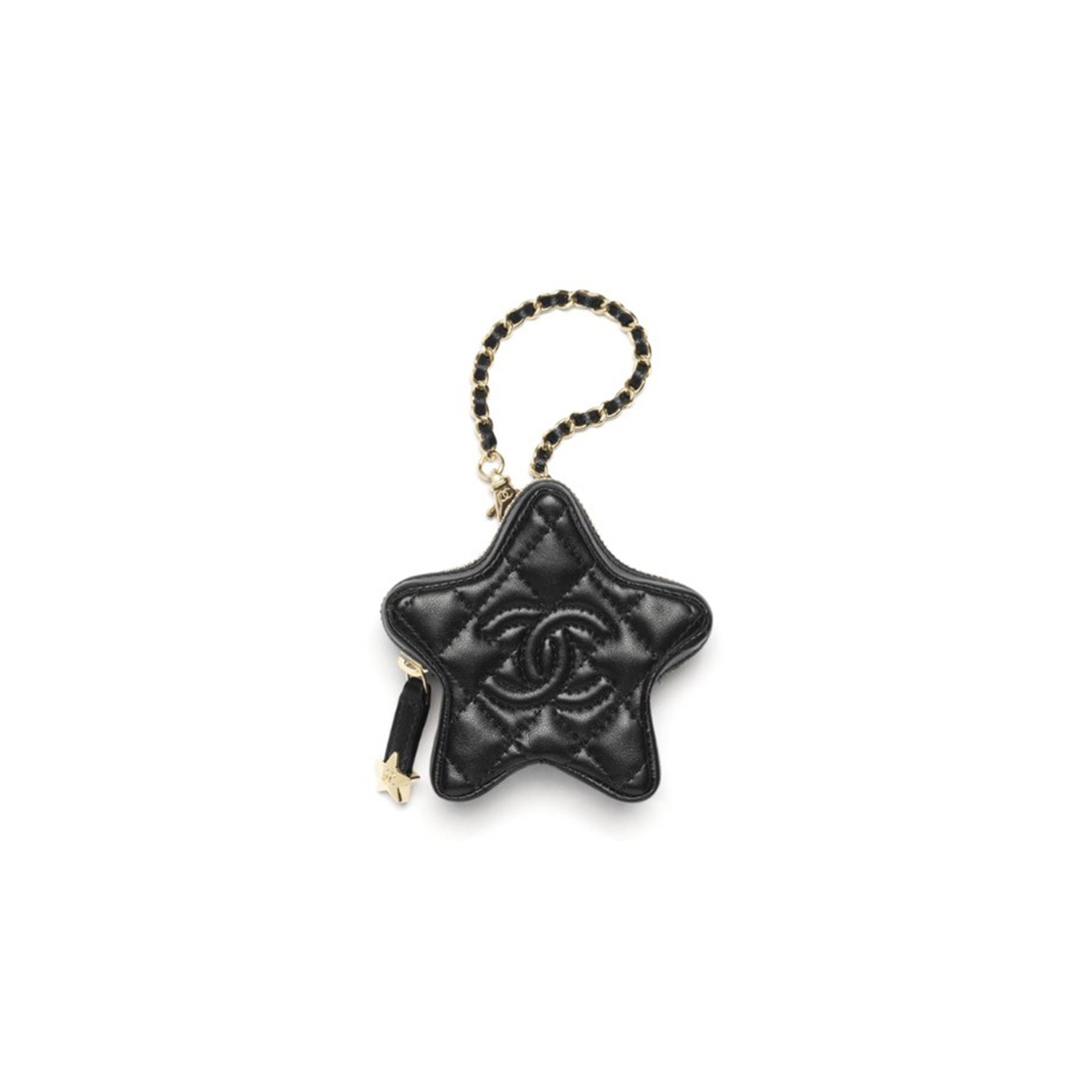 CHANEL STAR CHARM LIGHT LAMBSKIN GOLD HARDWARE (8*7*3cm)